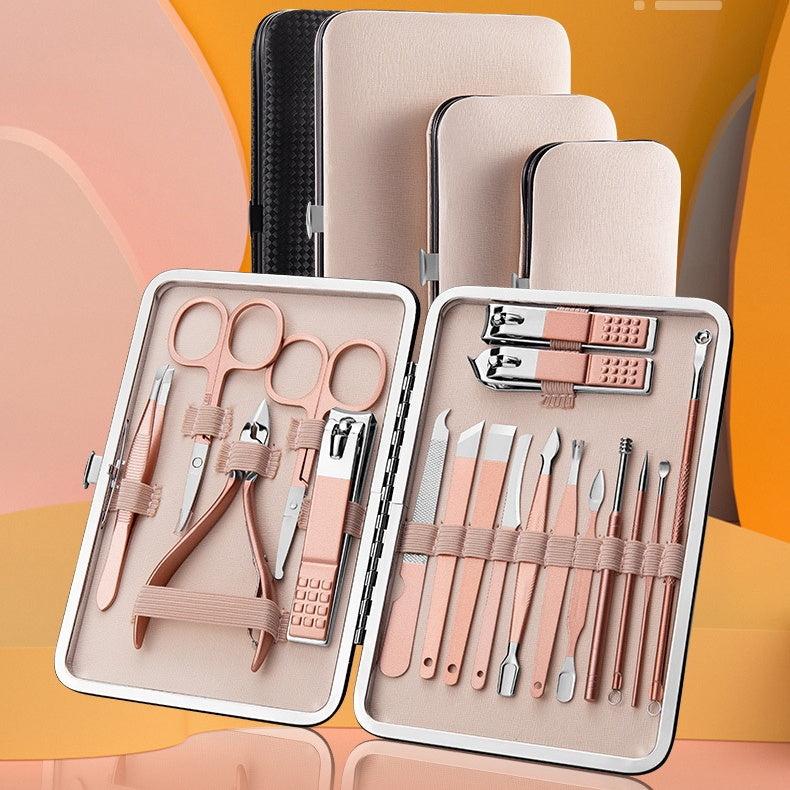 Professional Nail Clippers Set (Ear Spoon, Dead Skin Pliers, Nail Cutting Pliers, Pedicure Knife, Nail Groove Trimmers)