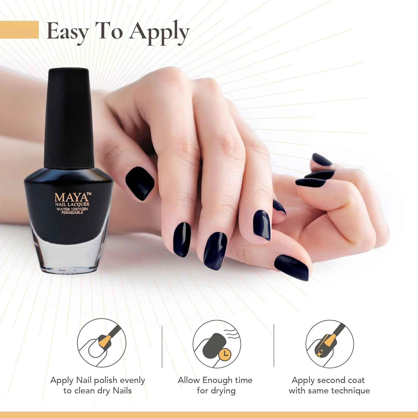 MAYA Nail Lacquer ( Black seed )