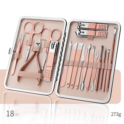 Professional Nail Clippers Set (Ear Spoon, Dead Skin Pliers, Nail Cutting Pliers, Pedicure Knife, Nail Groove Trimmers)