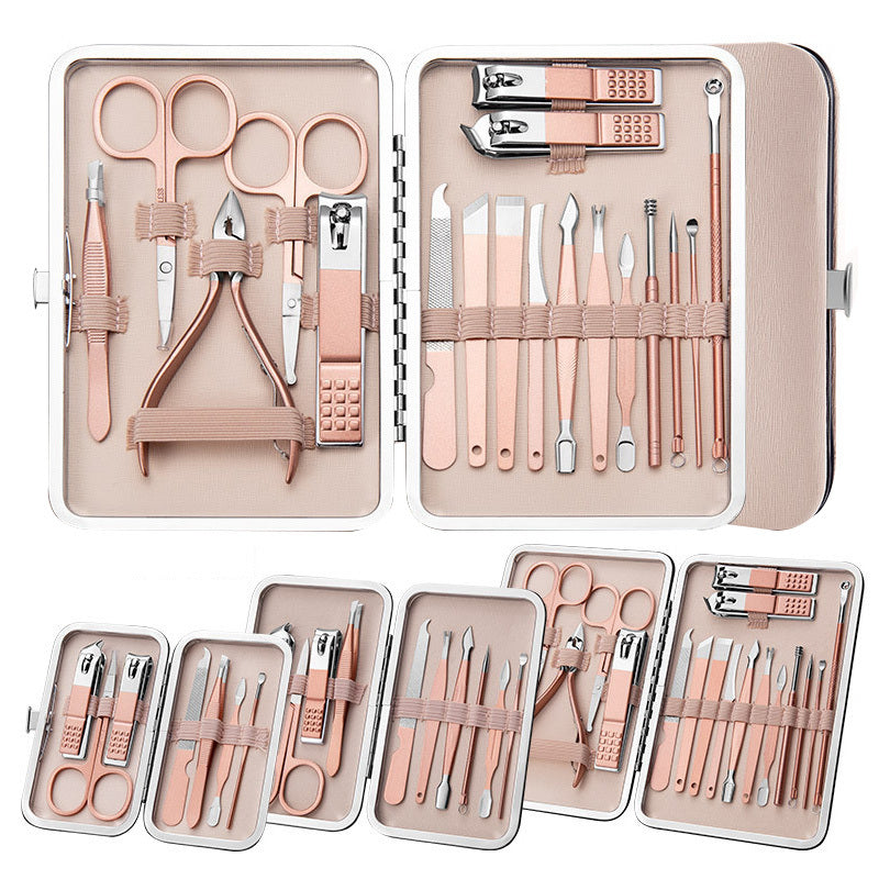 Professional Nail Clippers Set (Ear Spoon, Dead Skin Pliers, Nail Cutting Pliers, Pedicure Knife, Nail Groove Trimmers)