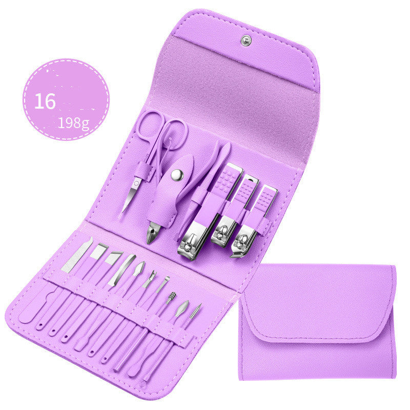 Professional Nail Clippers Set (Ear Spoon, Dead Skin Pliers, Nail Cutting Pliers, Pedicure Knife, Nail Groove Trimmers)