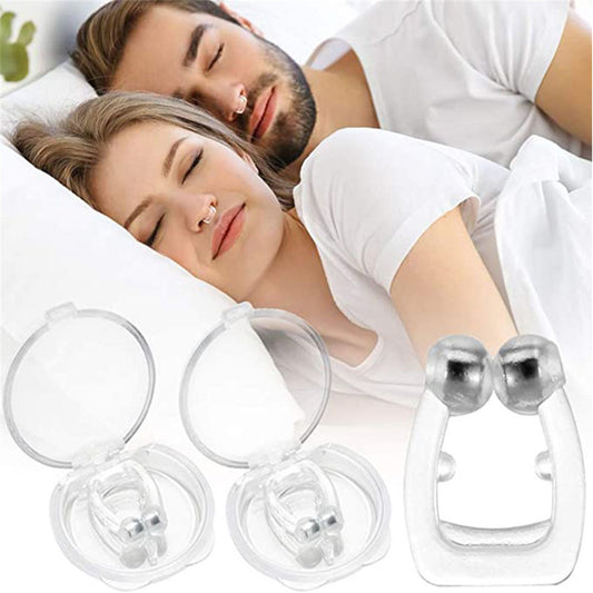 Silicone Magnetic Anti Snore Stop Guard Night Device