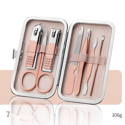 Professional Nail Clippers Set (Ear Spoon, Dead Skin Pliers, Nail Cutting Pliers, Pedicure Knife, Nail Groove Trimmers)