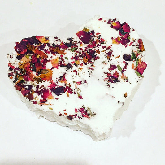 Rose heart bath bomb